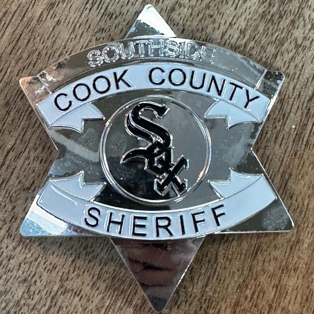 Silver Cook County Sheriff Chicago White Sox Badge